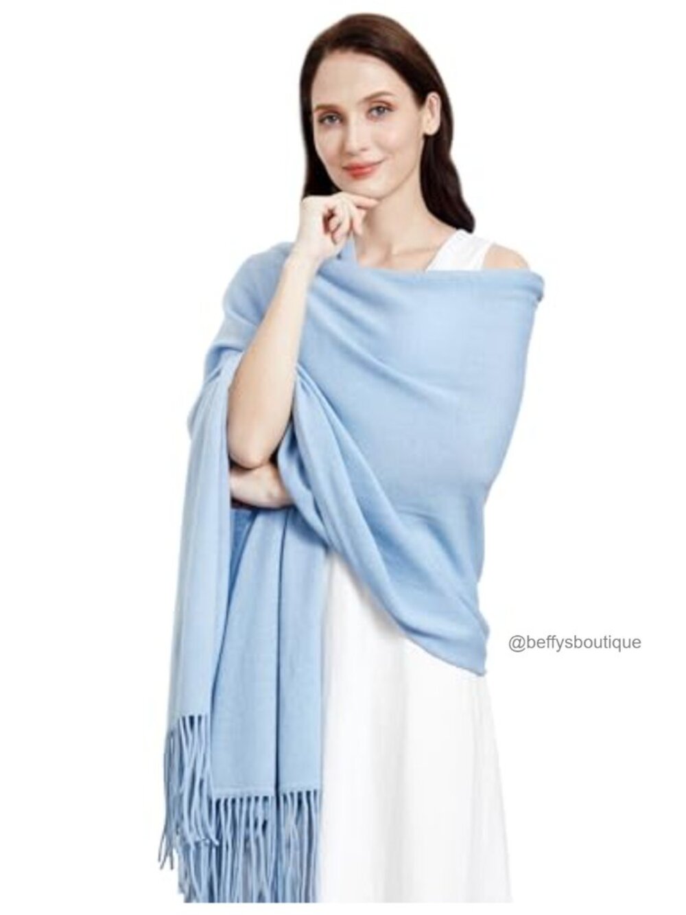 50% Cashmere Wool Blend Wrap Tassel Pashmina Shawl Travel Stole